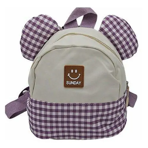 Plecak dla przedszkolaka fioletowy z uszami
