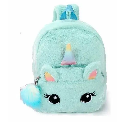 Plecak dla przedszkolaka unicorn błękitny dwukomorowy