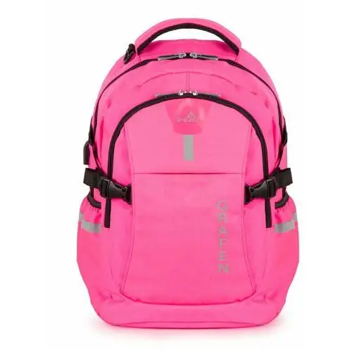 Plecak szkolny dla dziewczynki różowy wodoodporny Grafen dwukomorowy, kolor zielony