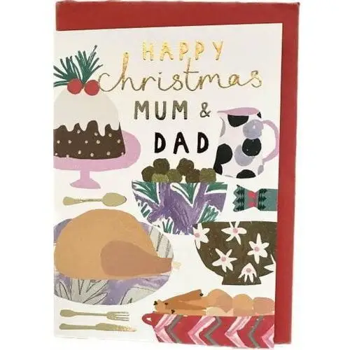 Stoptheclockdesign- Kartka 'Happy Christmas Mum & Dad'