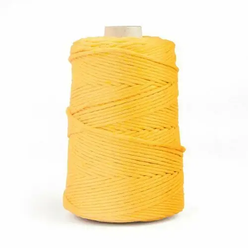 Sznurek bawełniany do makramy żółty 5mm - 100m Inny producent