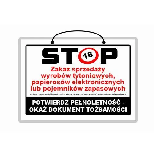 Inny producent Tablica laminowana a4 - stop zakaz sprzedaży wyr. tyt. (z ust.)