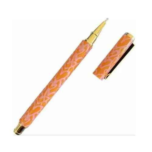 Inny producent Typo- długopis pomarańczowy w różowe serduszka czarny