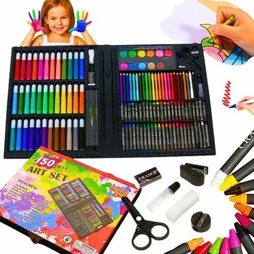 Inny producent Zestaw artystyczny do malowania dla dzieci walizka farbki pisaki kredki xxl