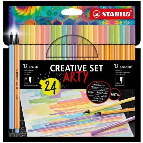 Zestaw Cienkopis STABILO point 88/Flamaster Pen 68 etui 24 szt. ARTY Creative Set 8868/24-1-20-6