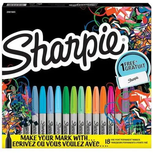 Inny producent Zestaw markerów sharpie 18 kolorów + piórnik