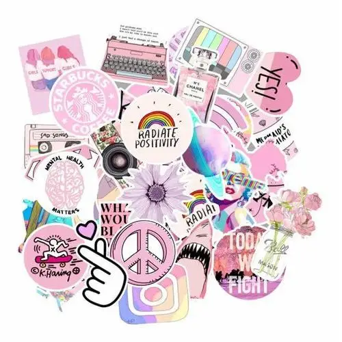 Inny producent Zestaw naklejek naklejki sticker bomb pink girl