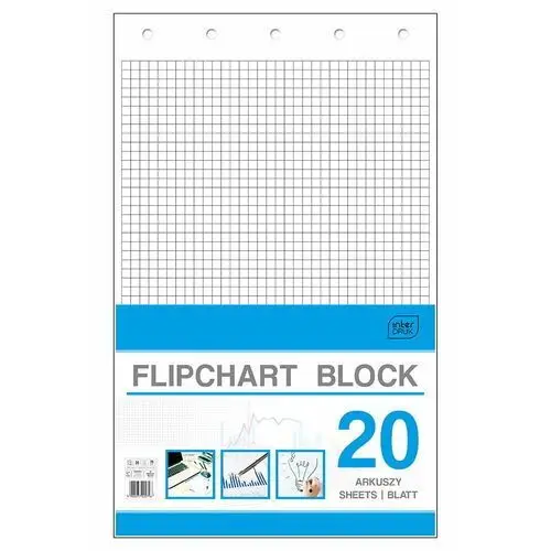 Interdruk Blok do flipchartów a1 20 kartek w kratkę ir5342
