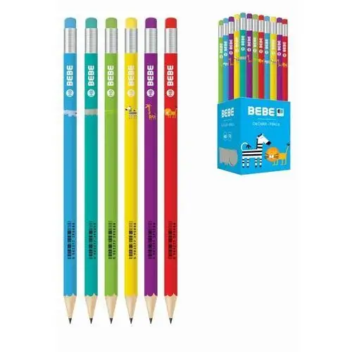 Interdruk , ołówek hb z gumką b&b kids int wb a 72