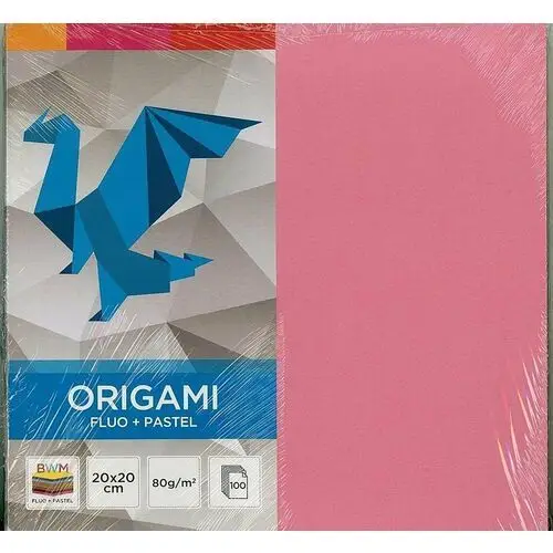 Papier kolorowy do tworzenia origami, fluo+pastele, 20x20 cm Interdruk