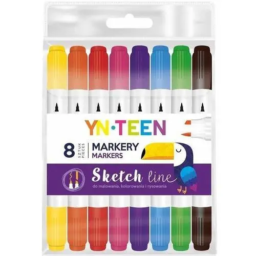 Interdruk Yn teen, marker sketch line 8 kolorów