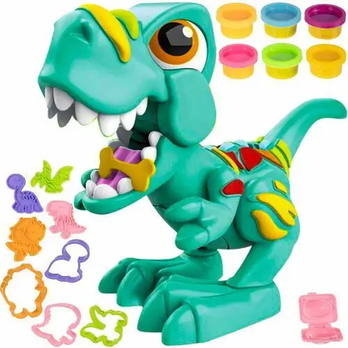 Iso trade Masa plastyczna zestaw kreatywny nakarm dinozaura + akcesoria dla dzieci kruzzel