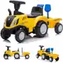 Jeździk dla dziecka na roczek pchacz traktor z przyczepą New Holland żółty Sklep