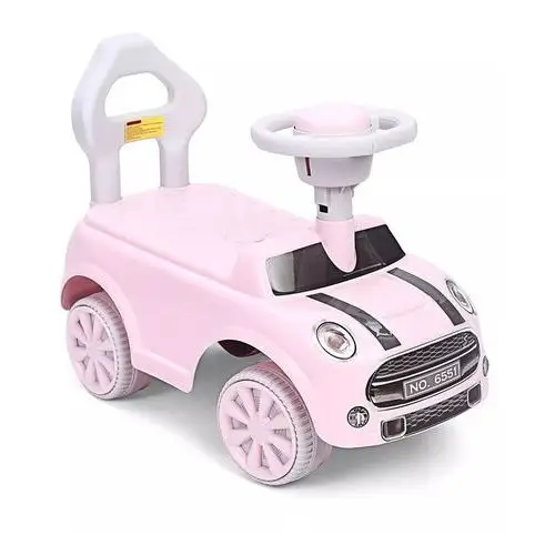 Jeździk Mini Cooper chodzik pchacz Klakson różowy