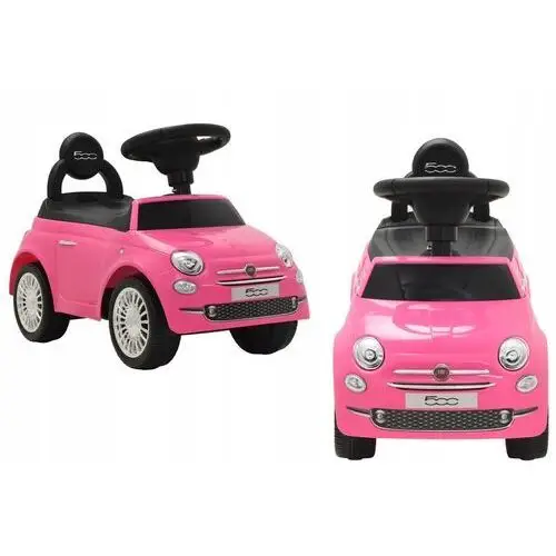 Jeździk Pchacz Chodzik 3W1 Autko Dla Dzieci Samochód Auto Fiat 500 Różowy, kolor różowy