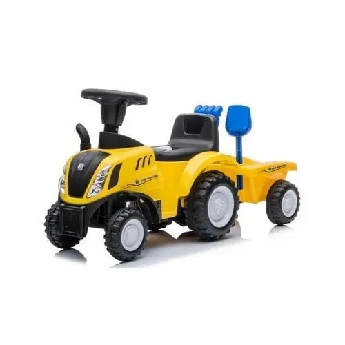 Jeździk SUN BABY Traktor z przyczepą New Holland Żółty