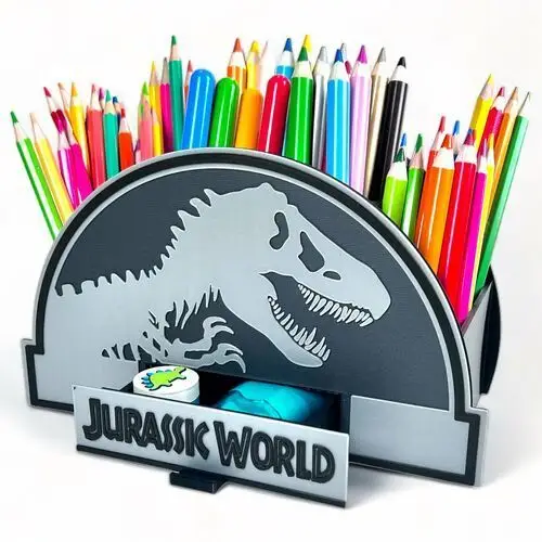 Kajawis organizer na biurko jurassic dinozaur przybornik kredki szufladka xl eko