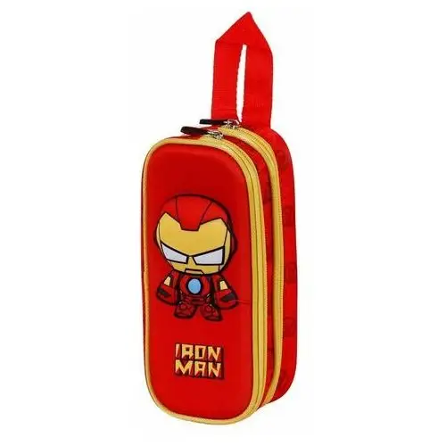 Dwukomorowy piórnik 3d iron man bobblehead Karactermania