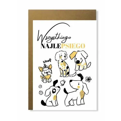 Kartka dla miłośników psów dla psiarzy z psami Manufaktura dobrego papieru