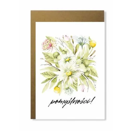 Kartka z kwiatami wiosenna na urodziny imieniny Manufaktura dobrego papieru