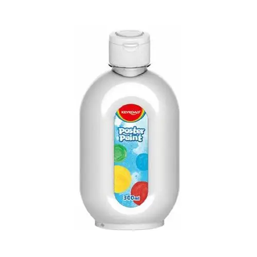 Keyroad Farba plakatowa , 300ml, butelka, biała