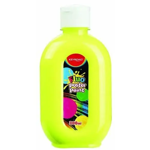 Farba plakatowa 300ml keyroad fluorescencyjna neonowa żółta Keyroad