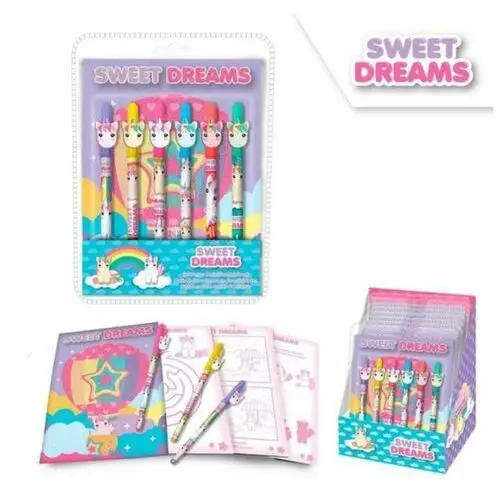 Sweet dreams, zestaw 6 długopisów żelowych Kids euroswan