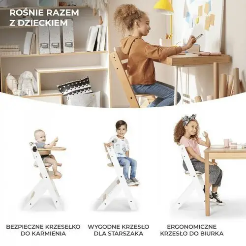 Kinderkraft Krzesełko do karmienia enock natural grey 5