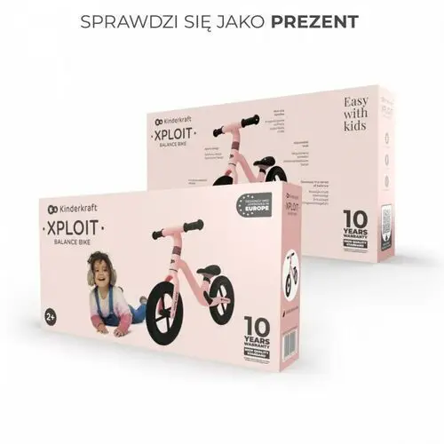 Rowerek biegowy xploit bubblegum pink Kinderkraft 3