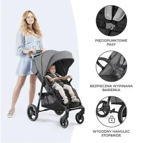 Kinderkraft Wózek spacerowy grande plus grey 3