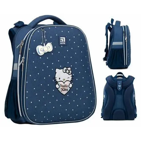 Plecak szkolny dla dziewczynki błękitny KITE Hello Kitty wielokomorowy