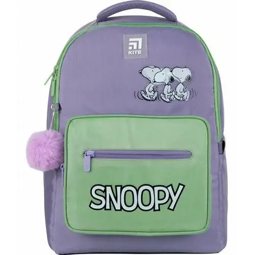 Plecak szkolny dla dziewczynki fioletowy KITE Snoopy jednokomorowy