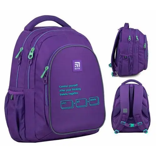 Plecak szkolny dla dziewczynki fioletowy wielokomorowy Kite