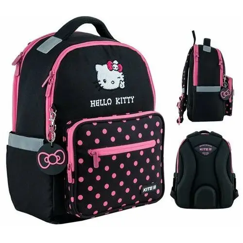 Plecak szkolny dla dziewczynki w kropkę HELLO KITTY Kite