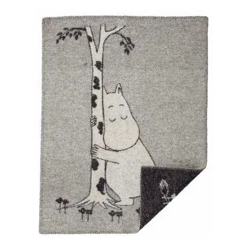 Kocyk dziecięcy moomin tree hug szary Klippan yllefabrik