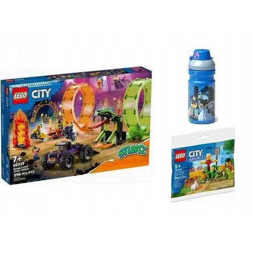 Klocki Lego City 60339 Kaskaderska Arena z Dwoma Pętlami Bidon Z