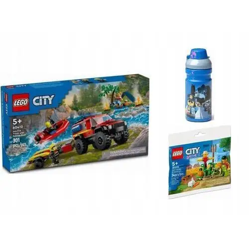 Klocki Lego City 60412 Terenowy Wóz Strażacki z Łodzią Bidon