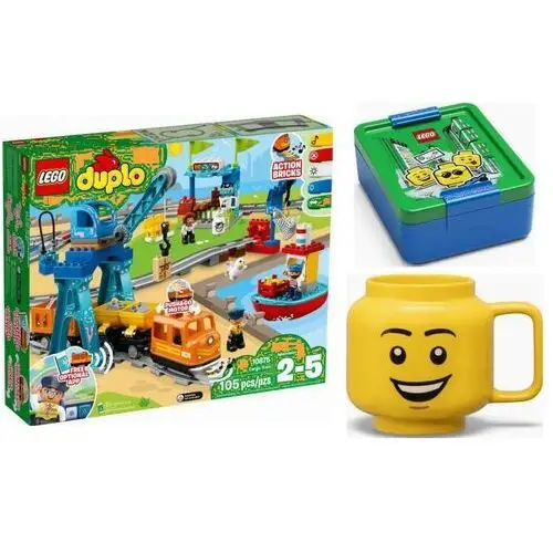 Klocki Lego Duplo Town Pociąg towarowy Kubek Śniadaniówka