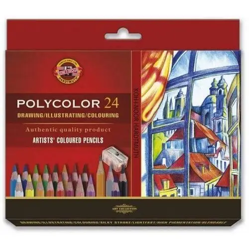Kredki artystyczne polycolor 3834, 24 kolory Koh-i-noor