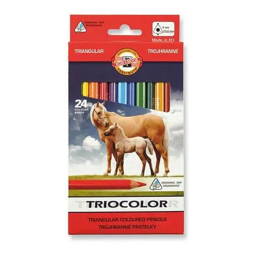 Koh-i-noor Kredki ołówkowe, tricolor, 24 kolory