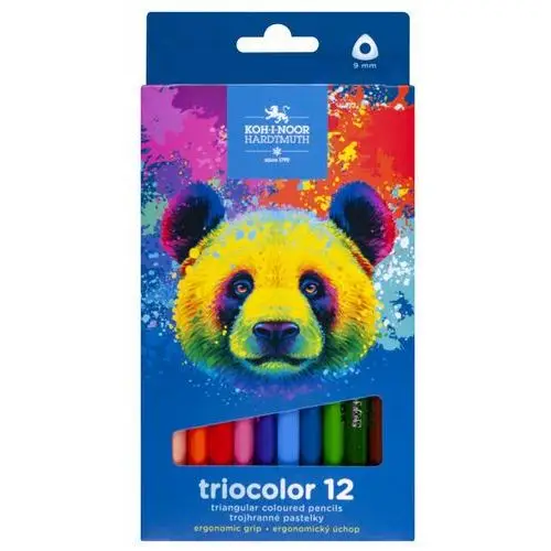 Kredki triocolor 3142 9 mm niedźwiedź, niebieski, 12 szt. Koh-i-noor