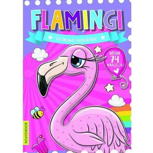 Kolorowanka. Flamingi Bajkowo i kolorowo