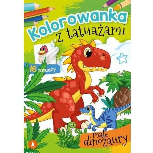 Kolorowanka z tatuażami. Małe dinozaury