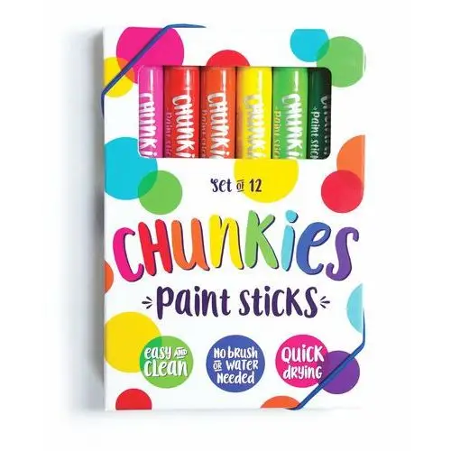 Farba w kredce, chunkies paint sticks, 12 kolorów Kolorowe baloniki