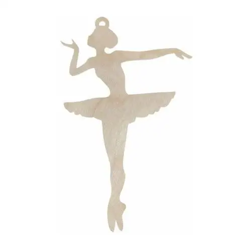 Kolorowe motki Drewniana baletnica tancerka zawieszka ze sklejki decoupage ozodba dekor