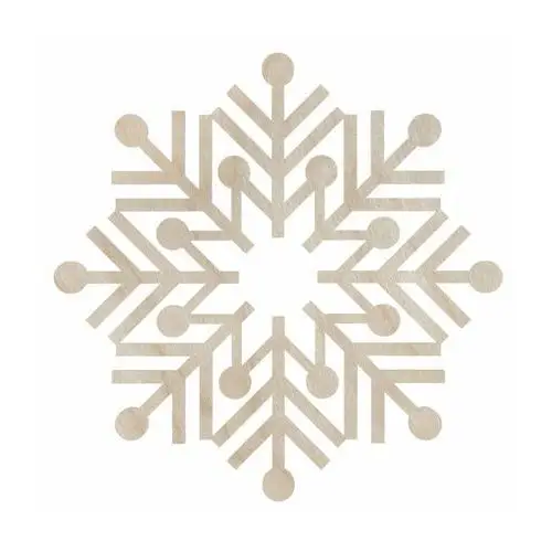 Drewniana śnieżynka śnieg dekor ozdoba dekoracyjna decoupage ze sklejki