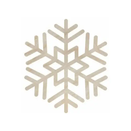 Drewnianay dekor śnieżynka decoupage do ozdabiania płatki śniegu Kolorowe motki