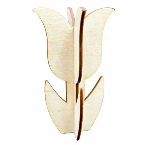 Drewniane Kwiaty Tulipany 3D - Prezent Dekoracyjny do Decoupage