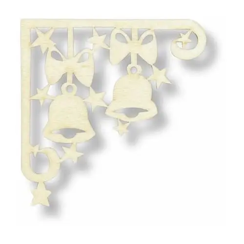 Drewniany dekor dzwonki dzwony dzwoneczki ze sklejki decoupage ozdoba