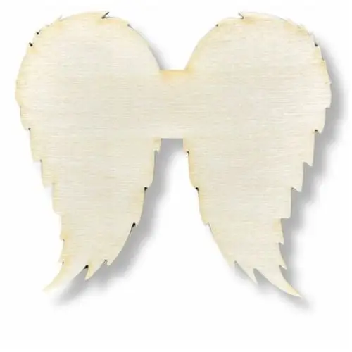 Kolorowe motki Skrzydełka anielskie drewniane - baza do anioła do decoupage
